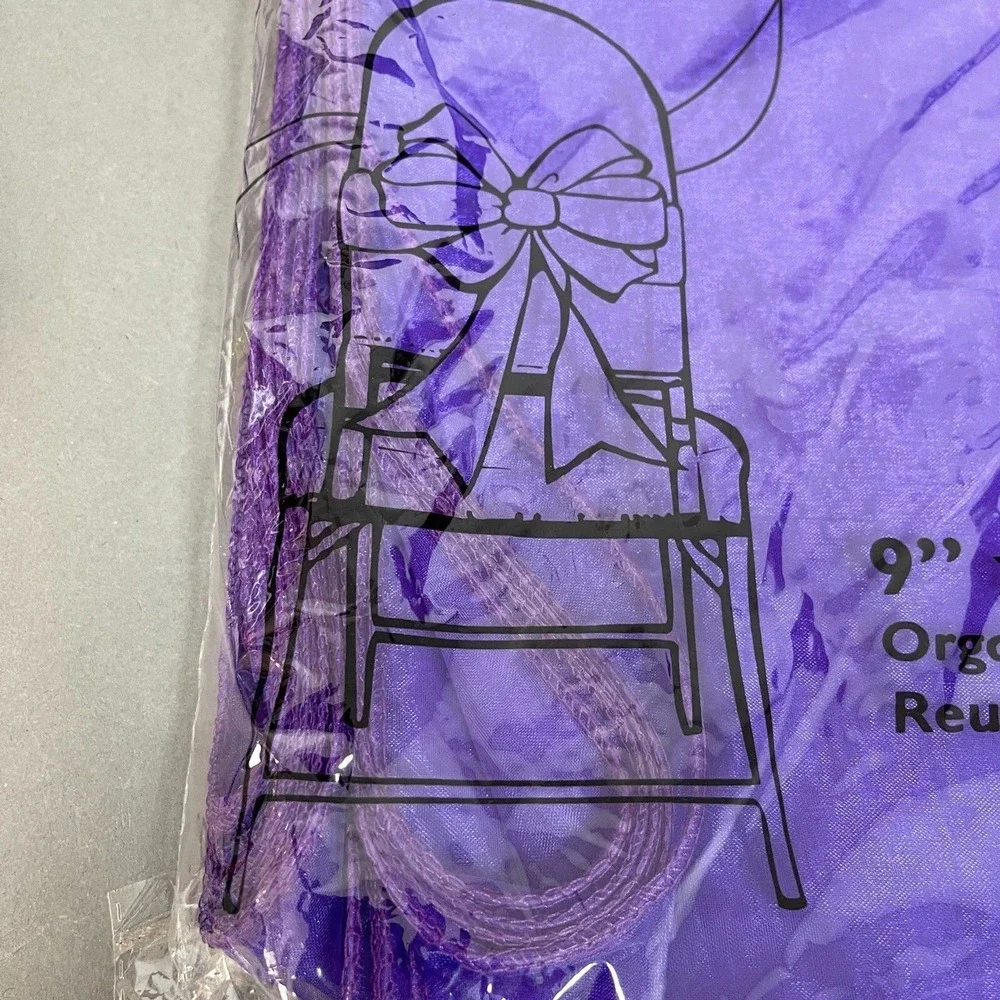 Natural Star Inc. NST Organza Chair Bow Purple 9
